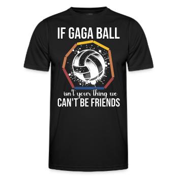 Drôle de dicton Gaga Ball - T-shirt sport Homme - noir - Devant - AI Model Male 178 dark (178cm)