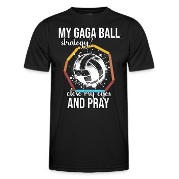 Drôle de dicton Gaga Ball - T-shirt sport Homme - noir - Devant - AI Model Male 178 dark (178cm)