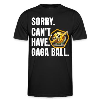 Drôle de dicton Gaga Ball - T-shirt sport Homme - noir - Devant - AI Model Male 178 dark (178cm)