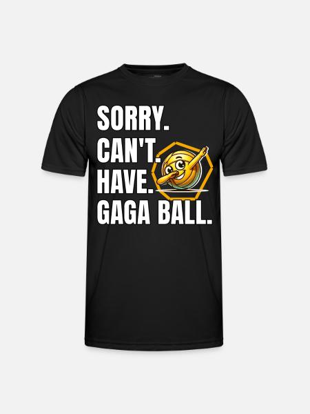 Funny Gaga Ball Saying - Men's Functional T-Shirt - black
