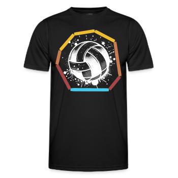 Gaga Ball Herzlinie - Männer Funktions-T-Shirt - Schwarz - Vorne - AI Model Male 178 dark (178cm)