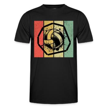 Gaga Ballon Rétro - T-shirt sport Homme - noir - Devant - AI Model Male 178 dark (178cm)