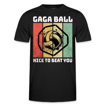 Dictons de Gaga Ball - T-shirt sport Homme - noir - Devant - AI Model Male 178 dark (178cm)