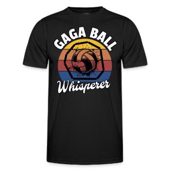 Gaga Ball Chuchoteur - T-shirt sport Homme - noir - Devant - AI Model Male 178 dark (178cm)