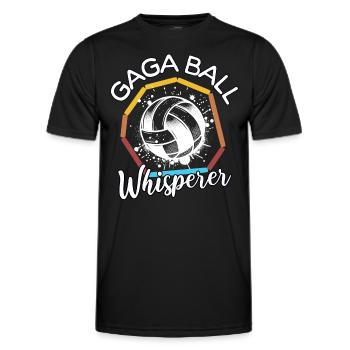 Gaga Ball Chuchoteur - T-shirt sport Homme - noir - Devant - AI Model Male 178 dark (178cm)