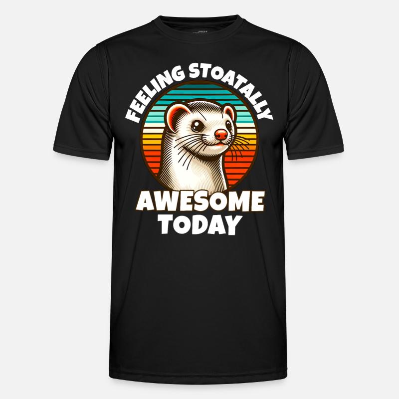 Hermelin Sprüche - Männer Funktions-T-Shirt - Schwarz