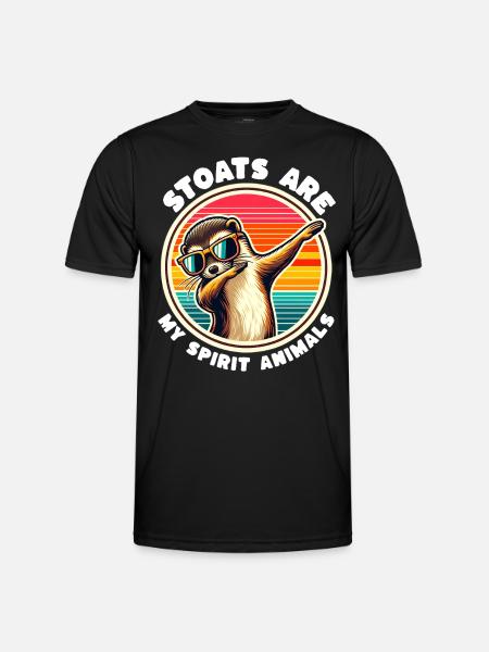 Funny Ermine Sayings - Men's Functional T-Shirt - black