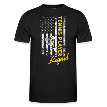 Tennisspieler Legende - Männer Funktions-T-Shirt - Schwarz - Vorne - AI Model Male 178 dark (178cm)