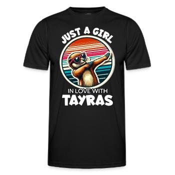 Mädchen Liebt Marder - Männer Funktions-T-Shirt - Schwarz - Vorne - AI Model Male 178 dark (178cm)
