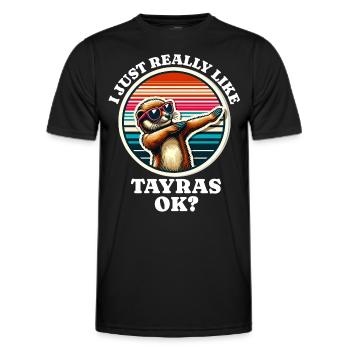Ich Liebe Marder Spruch - Männer Funktions-T-Shirt - Schwarz - Vorne - AI Model Male 178 dark (178cm)