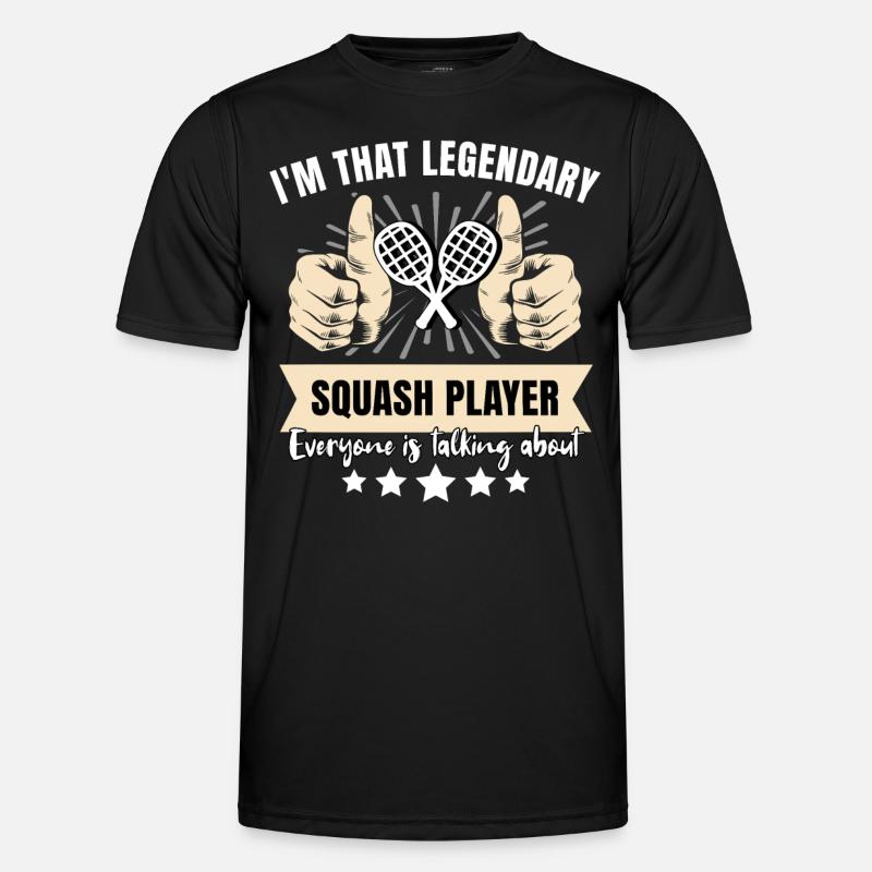 Legendary squash player - Men's Functional T-Shirt - black