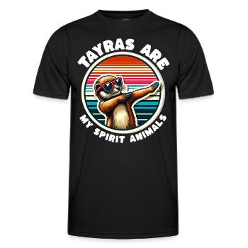 Lustige Marder Sprüche - Männer Funktions-T-Shirt - Schwarz - Vorne - AI Model Male 178 dark (178cm)