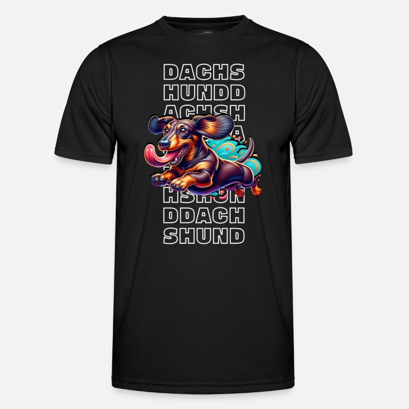 Dachshund - Men's Functional T-Shirt - black