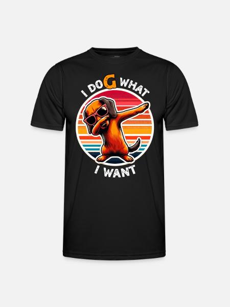 Funny Dachshund Sayings - Men's Functional T-Shirt - black
