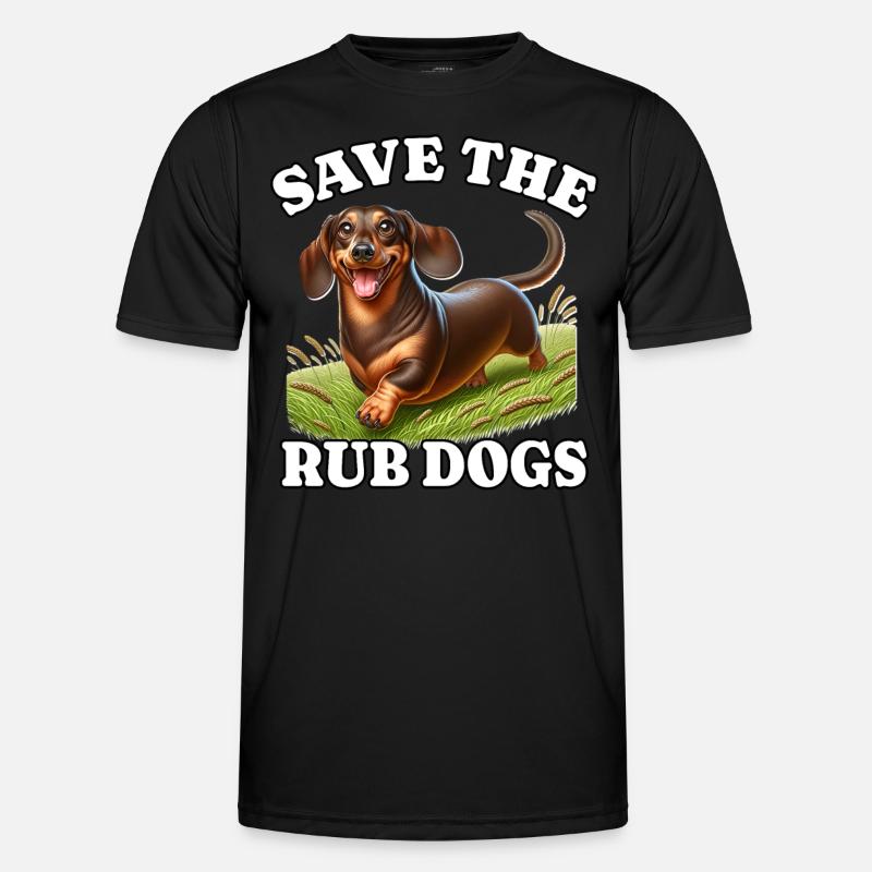 Dachshund Save Dackel - Men's Functional T-Shirt - black