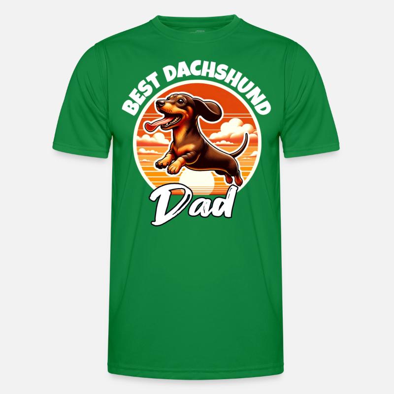Dackel Papa Männer Funktions-T-Shirt