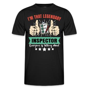 Legendary Inspector - Men's Functional T-Shirt - black - Front - AI Model Male 178 dark (178cm)
