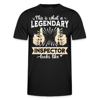 Legendary Inspector - Men's Functional T-Shirt - black - Front - AI Model Male 178 dark (178cm)