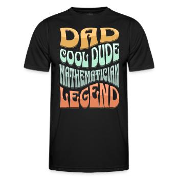 Papa mathématicien - T-shirt sport Homme - noir - Devant - AI Model Male 178 dark (178cm)