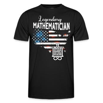 Mathematiker - Männer Funktions-T-Shirt - Schwarz - Vorne - AI Model Male 178 dark (178cm)