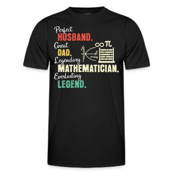 Papa mathématicien - T-shirt sport Homme - noir - Devant - AI Model Male 178 dark (178cm)