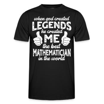 Meilleur Mathématicien Légende - T-shirt sport Homme - noir - Devant - AI Model Male 178 dark (178cm)