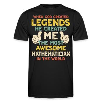 Mathematiker - Männer Funktions-T-Shirt - Schwarz - Vorne - AI Model Male 178 dark (178cm)
