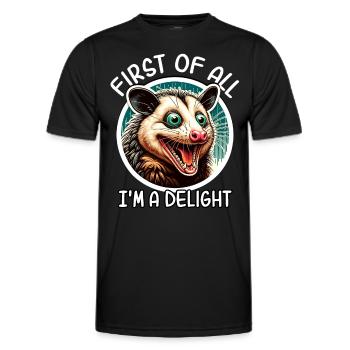 Opossum - T-shirt sport Homme - noir - Devant - AI Model Male 178 dark (178cm)
