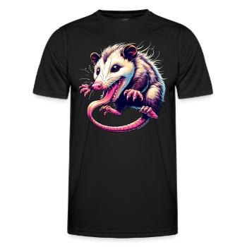 Opossum - Männer Funktions-T-Shirt - Schwarz - Vorne - AI Model Male 178 dark (178cm)