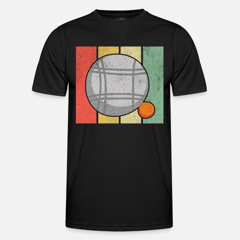 Bocce Ball Retro Männer Funktions-T-Shirt