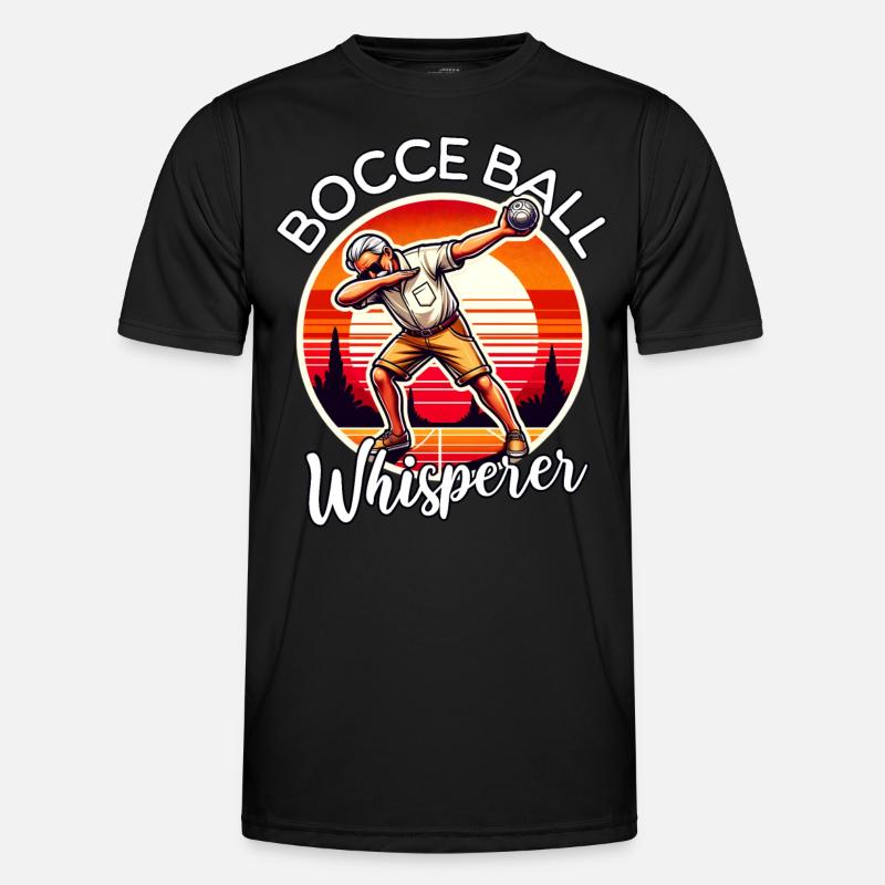 Bocce Ball Flüsterer Männer Funktions-T-Shirt