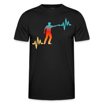Petanque Herzlinie - Männer Funktions-T-Shirt - Schwarz - Vorne - AI Model Male 178 dark (178cm)