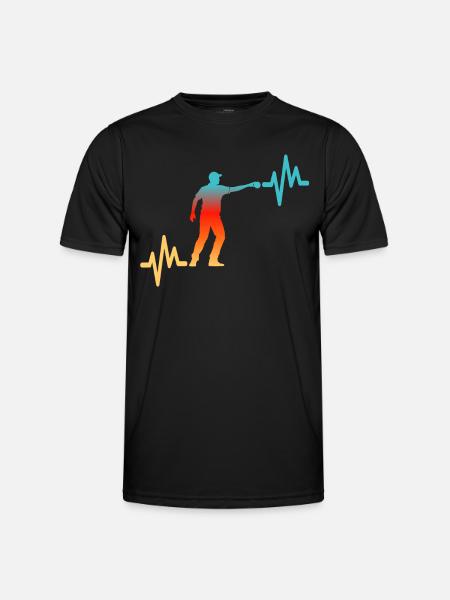 Petanque Heart Line - Men's Functional T-Shirt - black