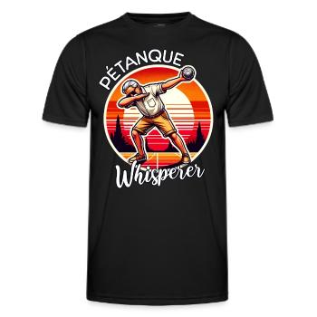 Petanque Whisperer - Men's Functional T-Shirt - black - Front - AI Model Male 178 dark (178cm)