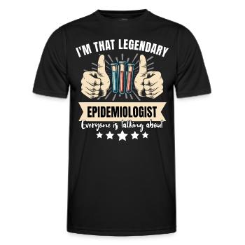 Épidémiologiste légendaire - T-shirt sport Homme - noir - Devant - AI Model Male 178 dark (178cm)