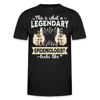 Épidémiologiste légendaire - T-shirt sport Homme - noir - Devant - AI Model Male 178 dark (178cm)
