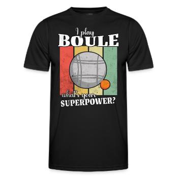 Lustiger Boule Spruch - Männer Funktions-T-Shirt - Schwarz - Vorne - AI Model Male 178 dark (178cm)