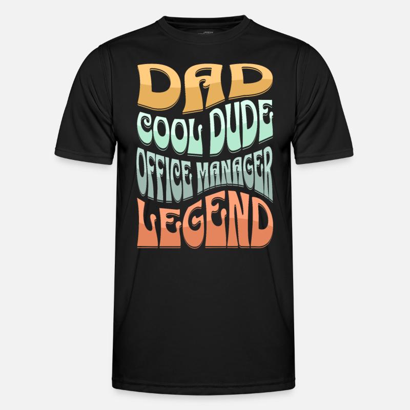 Dad Office Manager - Men's Functional T-Shirt - black