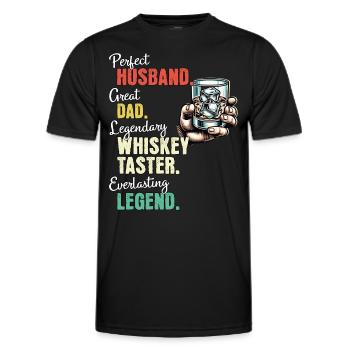 Whiskey Drinker Dad - Men's Functional T-Shirt - black - Front - AI Model Male 178 dark (178cm)