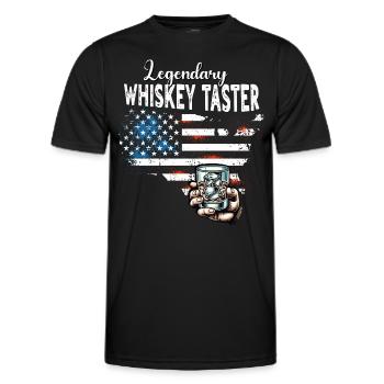 Buveur de whisky US - T-shirt sport Homme - noir - Devant - AI Model Male 178 dark (178cm)
