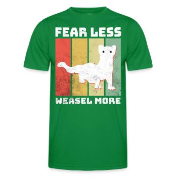 Weasel Sayings - Men's Functional T-Shirt - kelly green - Front - AI Model Male 178 dark (178cm)