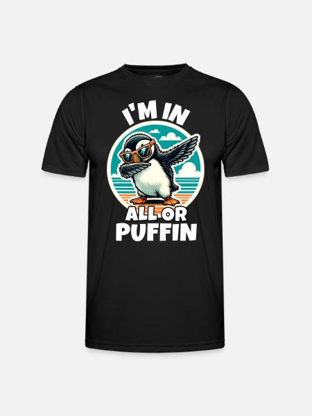 Puffin Sayings - Men's Functional T-Shirt - black