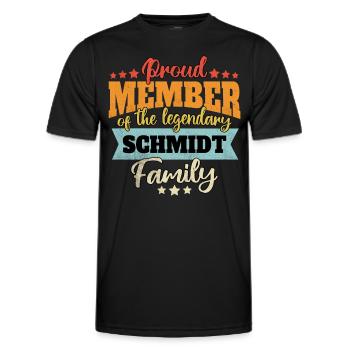 Name Schmidt - Männer Funktions-T-Shirt - Schwarz - Vorne - AI Model Male 178 dark (178cm)