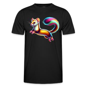 Wiesel - Männer Funktions-T-Shirt - Schwarz - Vorne - AI Model Male 178 dark (178cm)