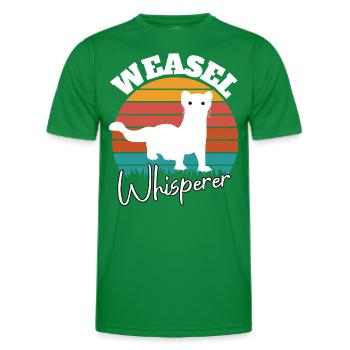 Weasel Whisperer - Men's Functional T-Shirt - kelly green - Front - AI Model Male 178 dark (178cm)