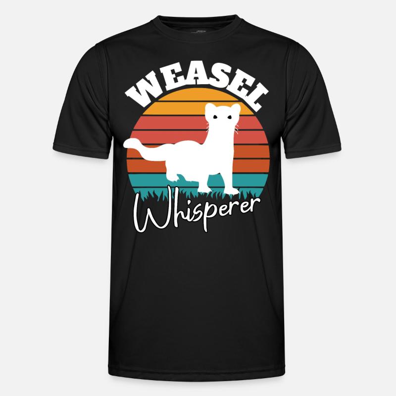Weasel Whisperer - Men's Functional T-Shirt - black