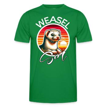 Weasel Girl - Men's Functional T-Shirt - kelly green - Front - AI Model Male 178 dark (178cm)