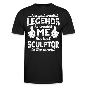 Meilleur sculpteur de légende - T-shirt sport Homme - noir - Devant - AI Model Male 178 dark (178cm)