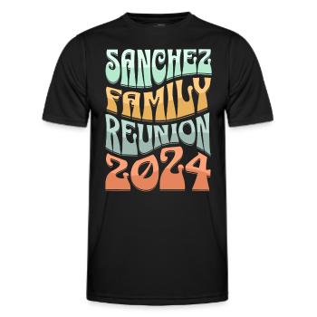 Réunion de famille Sanchez 2024 - T-shirt sport Homme - noir - Devant - AI Model Male 178 dark (178cm)