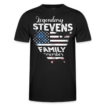 Familie Stevens US - Männer Funktions-T-Shirt - Schwarz - Vorne - AI Model Male 178 dark (178cm)